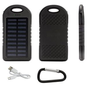 Solarni powerbank 5000mAh z 2x USB in LED svetilko