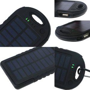 Solarni powerbank 5000mAh z 2x USB in LED svetilko