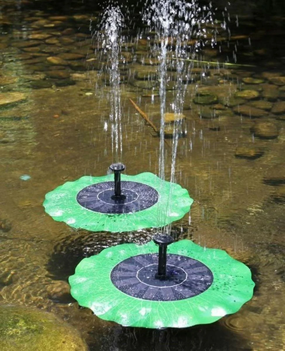 Solarna plavajoča vrtna fontana na listu - črpalka za ribnike - Image 5