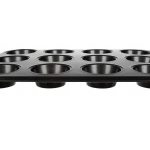 Teflonski pekač + 12 silikonskih modelčkov za peko mafinov