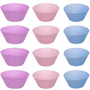 Teflonski pekač + 12 silikonskih modelčkov za peko mafinov