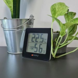 Večfunkcijski elektronski LCD termometer črn