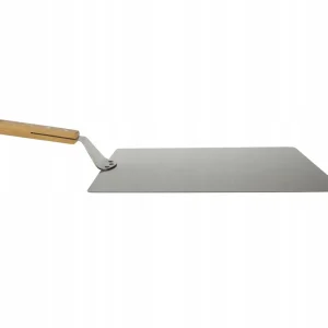 Snažan reket za pizzu od nehrđajućeg čelika s drvenom ručkom od 44 cm