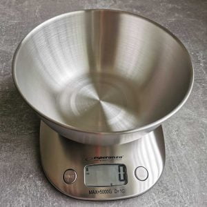 Inox kuhinjska LCD vaga sa posudom do 5 kg 11 LCD kuhinjska vaga od nehrđajućeg čelika sa posudom do 5 kg