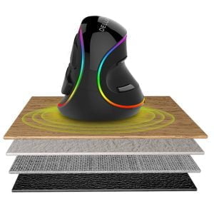 Ergonomski okomiti optički miš 4000DPI LED RGB