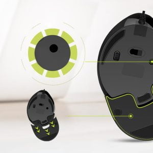 Ergonomski okomiti optički miš 4000DPI LED RGB