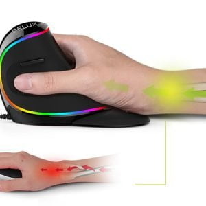 Ergonomski okomiti optički miš 4000DPI LED RGB