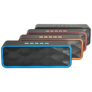 Bluetooth akumulatorski zvočnik brezžični USB FM radio moder 7 ZS50A device, detailed view showing its design and key features