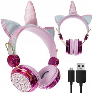 Aku Merah Muda. Headphone Nirkabel Unicorn + Mikrofon ...