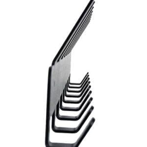 Črni stenski obešalnik - kljuke 48cm za obešanje 17x