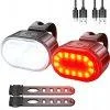 Set USB punjiva lampa za bicikl + stražnje svjetlo 2 1 Set USB punjiva lampa za bicikl + stražnje svjetlo 2