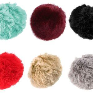 Obesek za ključe s krznenim cofom 8cm