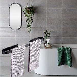 Aluminijasti stenski obešalnik za brisače - držalo 30cm