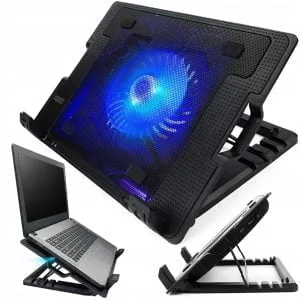 LED stalak za hlađenje i podloga za laptop 1x ventilator 12cm 2x USB