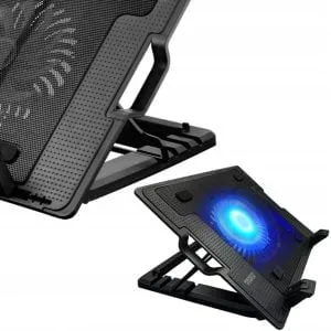 Alternativni prikaz LED rashladnog postolja i podloge za prijenosno računalo 1x ventilator 12 cm 2x USB