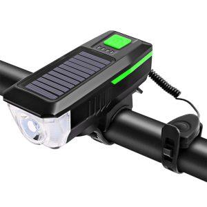 Solarno punjivo LED svjetlo za bicikl i sirena