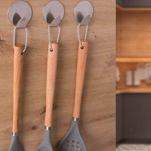 Set 4x inox samolepilnih kljukic - kavljev