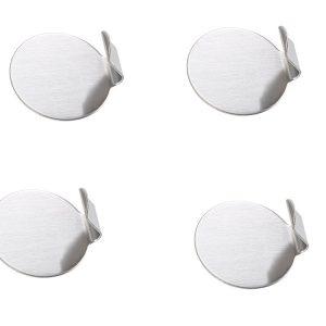 Set 4x inox samolepilnih kljukic - kavljev