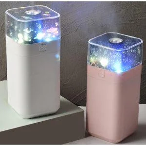 Diffuseur LED RGB, humidificateur et projecteur d'étoiles