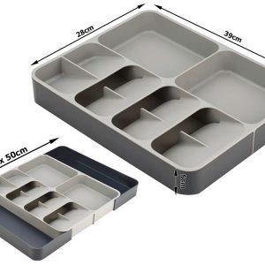 Nastavljiv kuhinjski organizator predala za jedilni pribor