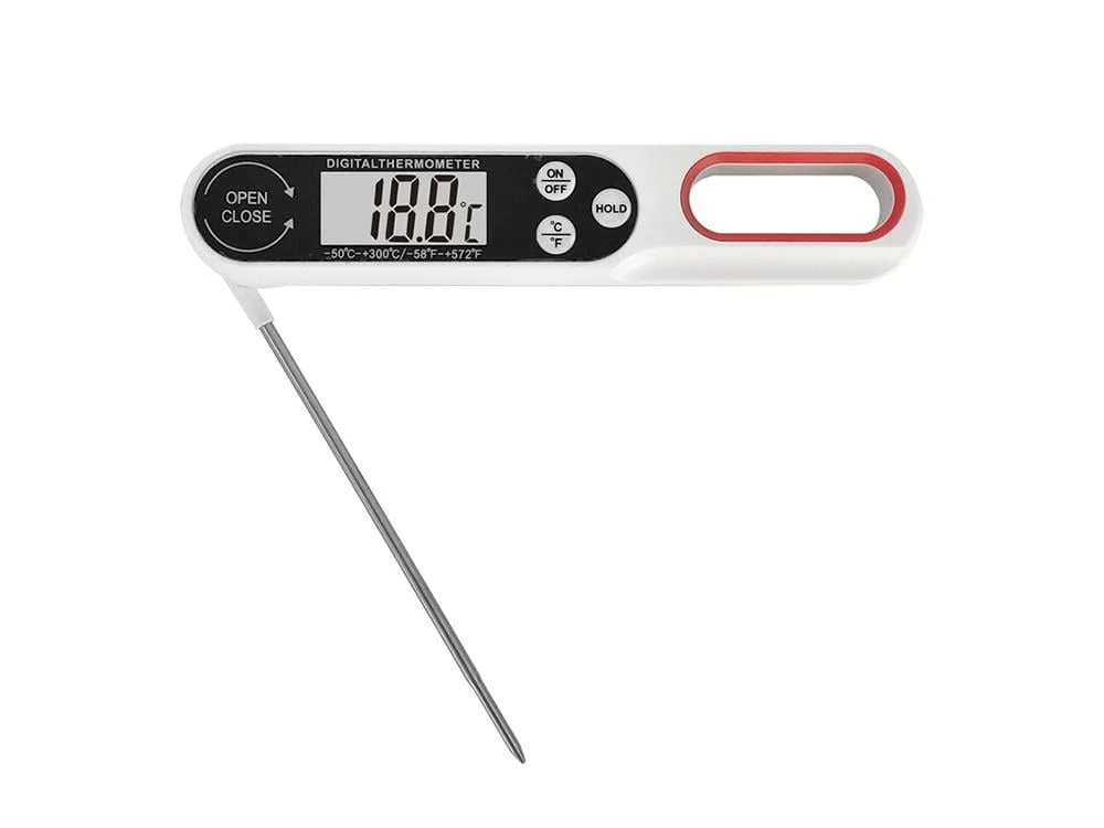 Zložljiv LCD kuhinjski termometer za meso in tekočine do 300°C - Image 8