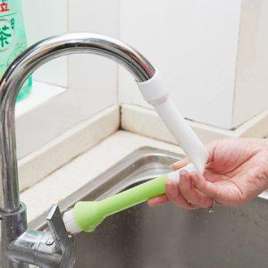 Gibljiv krtačni silikonski podaljšek armature za umivalnik 32cm