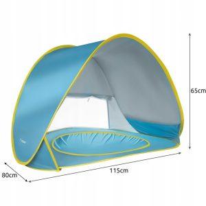 Popup polodprti šotor za plažo z bazenom 65x115x80cm