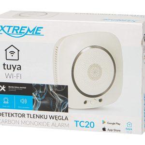 Beli detektor ogljikovega monoksida TC20 z digitalnim zaslonom