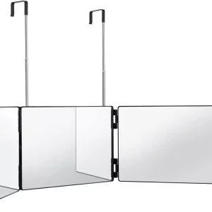 Alternativni prikaz visećeg kozmetičkog putnog ogledala s 3 dijela 93x20 cm