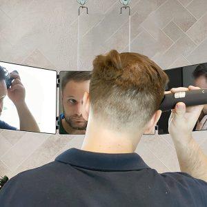 Viseče 3 delno kozmetično potovalno ogledalo 93x20cm