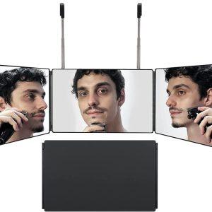 Viseče 3 delno kozmetično potovalno ogledalo 93x20cm