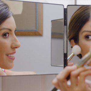 Viseče 3 delno kozmetično potovalno ogledalo 93x20cm