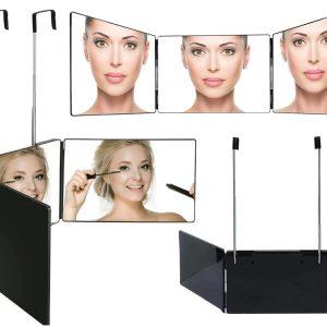 Viseče 3 delno kozmetično potovalno ogledalo 93x20cm