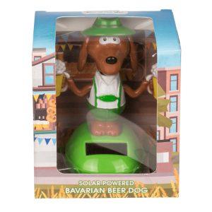 Solarni plesoč bavarski pivski pes 11cm - solarna figura