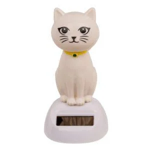 Solcellsdansande viftande kattfigur