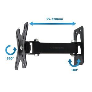 Univerzalni gibljiv LCD in TV nosilec za ekrane 12-50" do 20kg