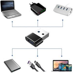 Mini adapter USB-a 2.0 na USB Tip C OTG