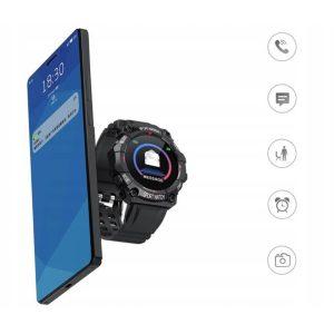 Športna LCD pametna ura Android in iOS FD68 črna bluetooth