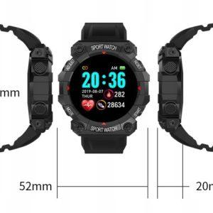 Športna LCD pametna ura Android in iOS FD68 črna bluetooth