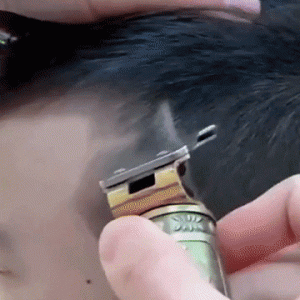 Inox akumulatorski LCD brivnik in strižnik za lase in brado USB črn