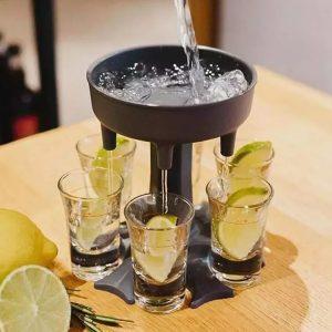 2v1 barski dozirnik za pijače + 6 kozarcev 50ml 22 Barski dozirnik za pijače s šestimi 50ml kozarci