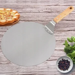 Močan inox lopar za pico 49cm leseno držalo