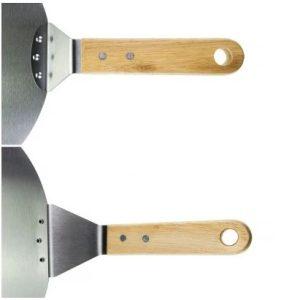 Močan inox lopar za pico 49cm leseno držalo