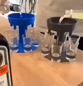 2v1 barski dozirnik za pijače + 6 kozarcev 50ml 35 Dozirnik za pijačo s šestimi kozarci