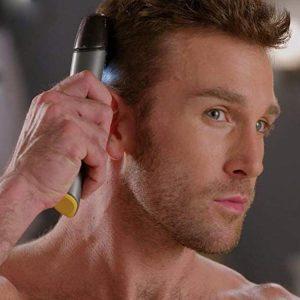 Aku. prenosni zložljiv brivnik in strižnik za lase in brado prirezovalnik 5v1 LED