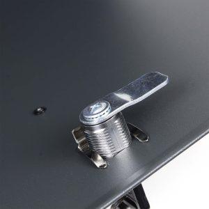 Antracit poštni nabiralnik z inox detajli in režo za časopis