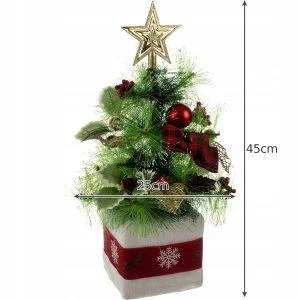 Alternativni prikaz ukrašenog božićnog drvca 45 cm