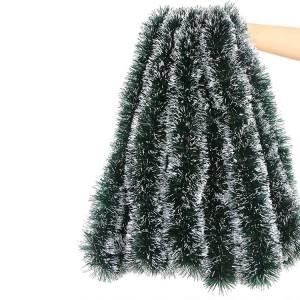 Girlanda za božično drevo zelena s snegom 5m