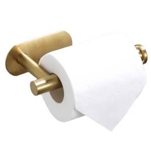 Inox samolepilno 3M držalo za WC papir 17cm zlato