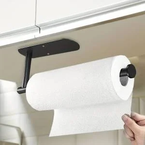 Alternativni prikaz samoljepljivog držača za papirnate ručnike od nehrđajućeg čelika 34 cm 3M crne boje